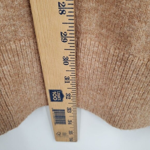 H&M Knitted Cowl Neck Long Jumper Sweater Dress Oversize Soft Small Womens Tan - Picture 6 of 10